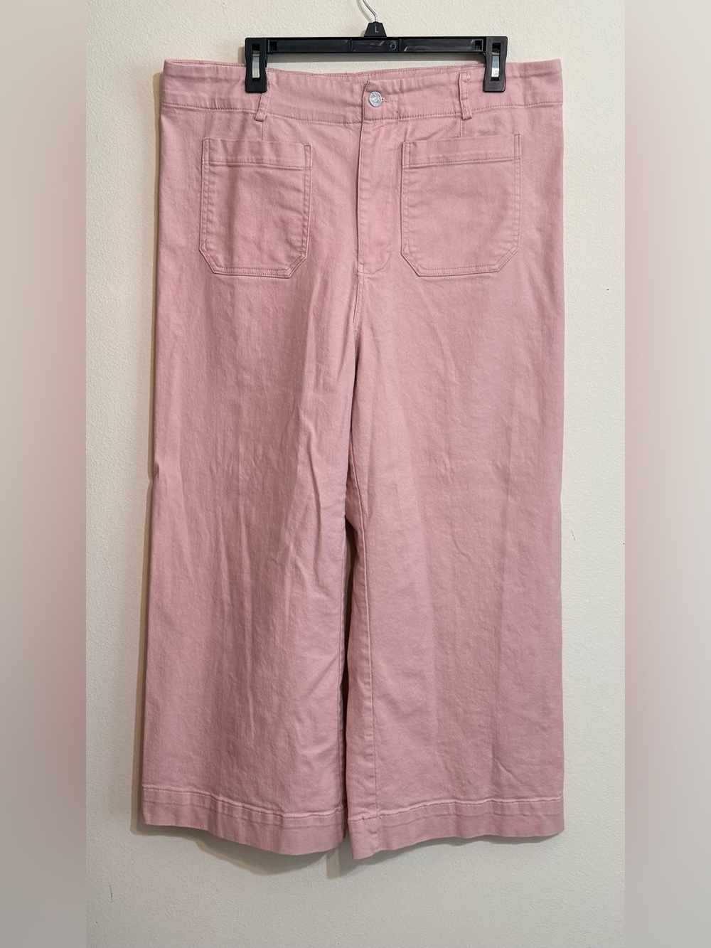 ee:some Women’s Light Pink Wide-Leg Crop Pants XL